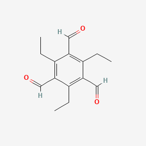 2,4,6-Triethylbenzene-1,3,5-tricarbaldehyde chemical structure (CAS 906565-55-7)