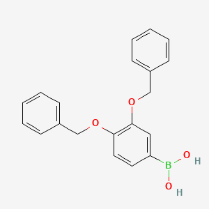 (3,4-Bis(benzyloxy)phenyl)boronic acid chemical structure (CAS 906665-98-3)