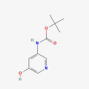 tert-Butyl N-(5-hydroxypyridin-3-yl)carbamate chemical structure (CAS 906745-11-7)
