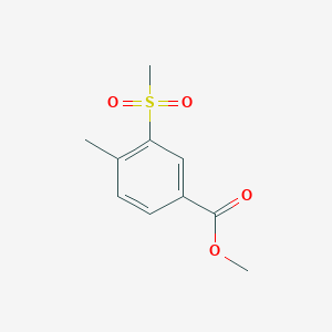 Methyl 4-Methyl-3-(methylsulfonyl)benzoate chemical structure (CAS 906816-32-8)