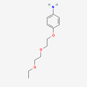 4-(2-(2-Ethoxyethoxy)ethoxy)aniline chemical structure (CAS 90688-48-5)