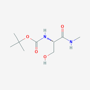 (S)-tert-Butyl (3-hydroxy-1-(methylamino)-1-oxopropan-2-yl)carbamate chemical structure (CAS 90703-08-5)