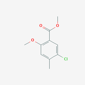Methyl 5-chloro-2-methoxy-4-methylbenzoate chemical structure (CAS 907190-23-2)