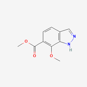 Methyl 7-methoxy-1H-indazole-6-carboxylate chemical structure (CAS 907190-29-8)