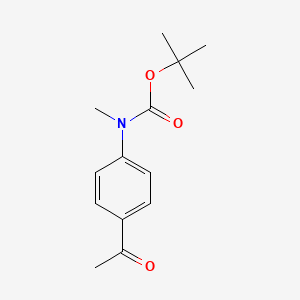 tert-Butyl (4-acetylphenyl)(methyl)carbamate chemical structure (CAS 907209-80-7)