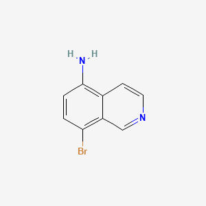 8-Bromoisoquinolin-5-amine chemical structure (CAS 90721-34-9)