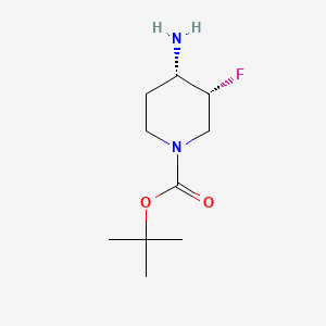 (3R,4S)-tert-Butyl 4-amino-3-fluoropiperidine-1-carboxylate chemical structure (CAS 907544-17-6)