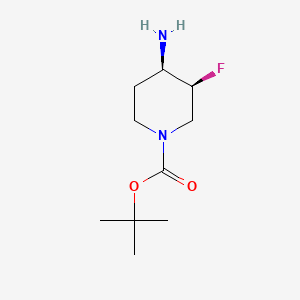 (3S,4R)-tert-Butyl 4-amino-3-fluoropiperidine-1-carboxylate chemical structure (CAS 907544-20-1)