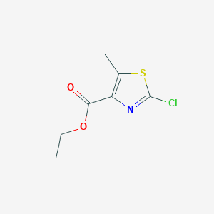 Ethyl 2-chloro-5-methylthiazole-4-carboxylate chemical structure (CAS 907545-27-1)