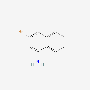3-Bromonaphthalen-1-amine chemical structure (CAS 90766-34-0)