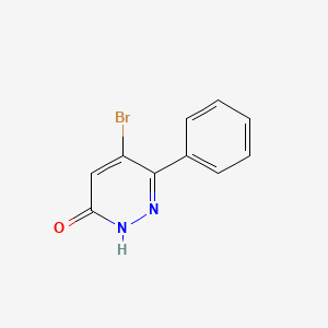 5-Bromo-6-phenylpyridazin-3(2H)-one chemical structure (CAS 90766-97-5)