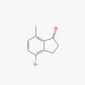4-Bromo-7-methyl-2,3-dihydro-1H-inden-1-one chemical structure (CAS 90772-52-4)