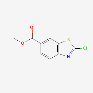 Methyl 2-chlorobenzo[d]thiazole-6-carboxylate chemical structure (CAS 90792-69-1)