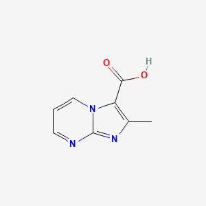 2-Methylimidazo[1,2-a]pyrimidine-3-carboxylic acid chemical structure (CAS 90830-11-8)