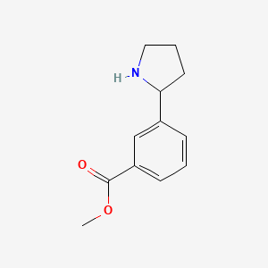 Methyl 3-(pyrrolidin-2-yl)benzoate chemical structure (CAS 908334-14-5)