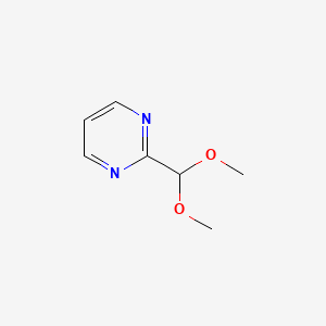 2-(Dimethoxymethyl)pyrimidine chemical structure (CAS 90836-24-1)
