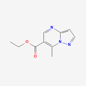 Ethyl 7-methylpyrazolo[1,5-a]pyrimidine-6-carboxylate chemical structure (CAS 90840-54-3)