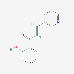 (E)-1-(2-Hydroxyphenyl)-3-(pyridin-3-yl)prop-2-en-1-one chemical structure (CAS 908563-68-8)
