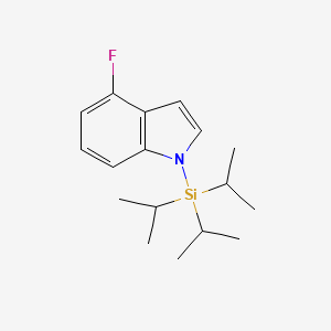 4-Fluoro-1-(triisopropylsilyl)-1H-indole chemical structure (CAS 908600-85-1)