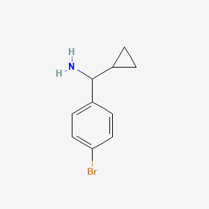 (4-Bromophenyl)(cyclopropyl)methanamine chemical structure (CAS 90868-92-1)