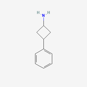 3-Phenylcyclobutan-1-amine chemical structure (CAS 90874-41-2)