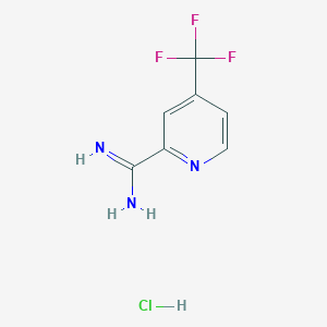 4-(Trifluoromethyl)picolinimidamide hydrochloride chemical structure (CAS 909109-68-8)