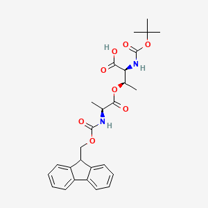 O-((((9H-Fluoren-9-yl)methoxy)carbonyl)-L-alanyl)-N-(tert-butoxycarbonyl)-L-threonine chemical structure (CAS 909115-21-5)