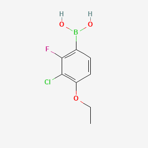 (3-Chloro-4-ethoxy-2-fluorophenyl)boronic acid chemical structure (CAS 909122-50-5)