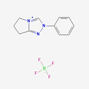2-Phenyl-6,7-dihydro-5H-pyrrolo[2,1-c][1,2,4]triazol-2-ium tetrafluoroborate chemical structure (CAS 909122-64-1)