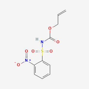 Allyl (2-nitrophenyl)sulfonylcarbamate chemical structure (CAS 90916-29-3)