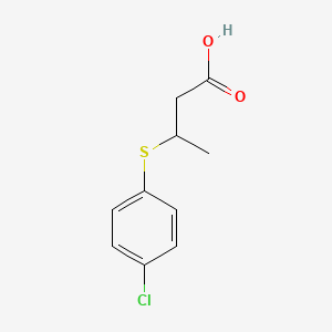 3-((4-Chlorophenyl)thio)butanoic acid chemical structure (CAS 90919-34-9)