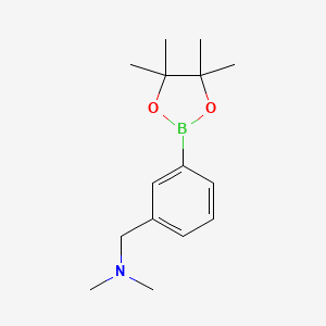 N,N-Dimethyl-1-(3-(4,4,5,5-tetramethyl-1,3,2-dioxaborolan-2-yl)phenyl)methanamine chemical structure (CAS 909391-56-6)
