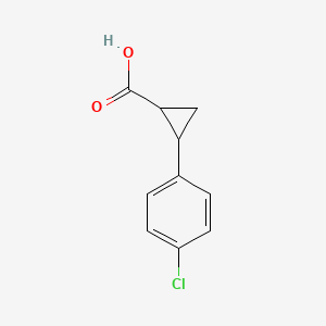 2-(4-Chlorophenyl)cyclopropanecarboxylic acid chemical structure (CAS 90940-40-2)
