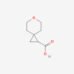 6-Oxaspiro[2.5]octane-1-carboxylic acid chemical structure (CAS 909406-73-1)