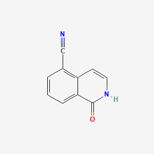 1-Oxo-1,2-dihydroisoquinoline-5-carbonitrile chemical structure (CAS 90947-07-2)