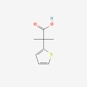 2-Methyl-2-(thiophen-2-yl)propanoic acid chemical structure (CAS 90953-78-9)
