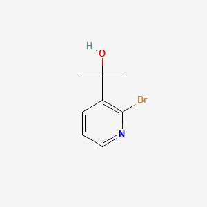 2-(2-Bromopyridin-3-yl)propan-2-ol chemical structure (CAS 909532-39-4)