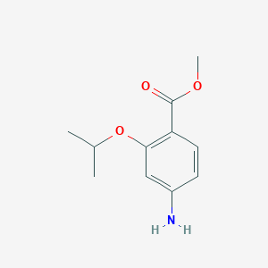 Methyl 4-amino-2-isopropoxybenzoate chemical structure (CAS 909563-22-0)