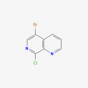 5-Bromo-8-chloro-1,7-naphthyridine chemical structure (CAS 909649-06-5)