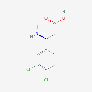 (S)-3-Amino-3-(3,4-dichlorophenyl)propanoic acid chemical structure (CAS 909709-43-9)