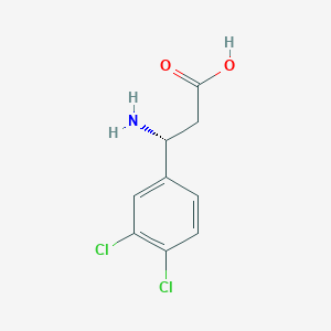 (R)-3-Amino-3-(3,4-dichlorophenyl)propanoic acid chemical structure (CAS 909709-44-0)