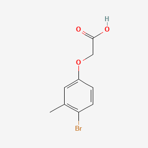 2-(4-Bromo-3-methylphenoxy)acetic acid chemical structure (CAS 90971-89-4)