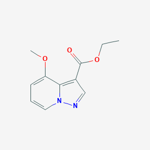 Ethyl 4-methoxypyrazolo[1,5-a]pyridine-3-carboxylate chemical structure (CAS 909717-95-9)