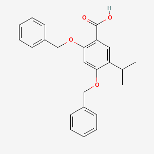 2,4-Bis(benzyloxy)-5-isopropylbenzoic acid chemical structure (CAS 909871-48-3)