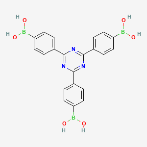 ((1,3,5-Triazine-2,4,6-triyl)tris(benzene-4,1-diyl))triboronic acid chemical structure (CAS 910231-21-9)