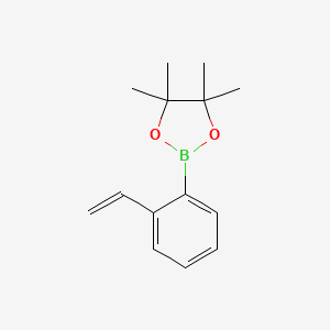 4,4,5,5-Tetramethyl-2-(2-vinylphenyl)-1,3,2-dioxaborolane chemical structure (CAS 910242-00-1)