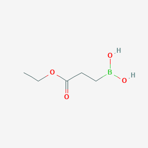 (3-Ethoxy-3-oxopropyl)boronic acid chemical structure (CAS 910248-12-3)