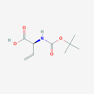 (S)-2-((tert-Butoxycarbonyl)amino)but-3-enoic acid chemical structure (CAS 91028-39-6)