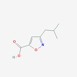3-Isobutylisoxazole-5-carboxylic acid chemical structure (CAS 910321-93-6)