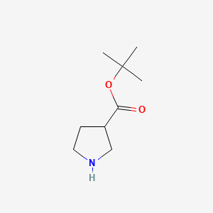 tert-Butyl pyrrolidine-3-carboxylate chemical structure (CAS 91040-52-7)